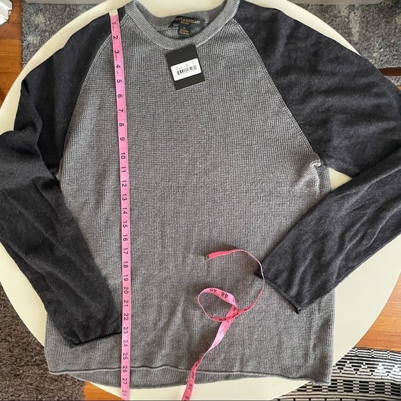 Stewart of Scotland Men’s Sweater Cotton Cashmere Size XL Waffle Knit New - Picture 2 of 8